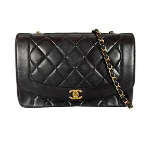 Chanel Diana 25 Shoulder Bag for Women, Gold Hardware, Chain Strap, Series 3,...